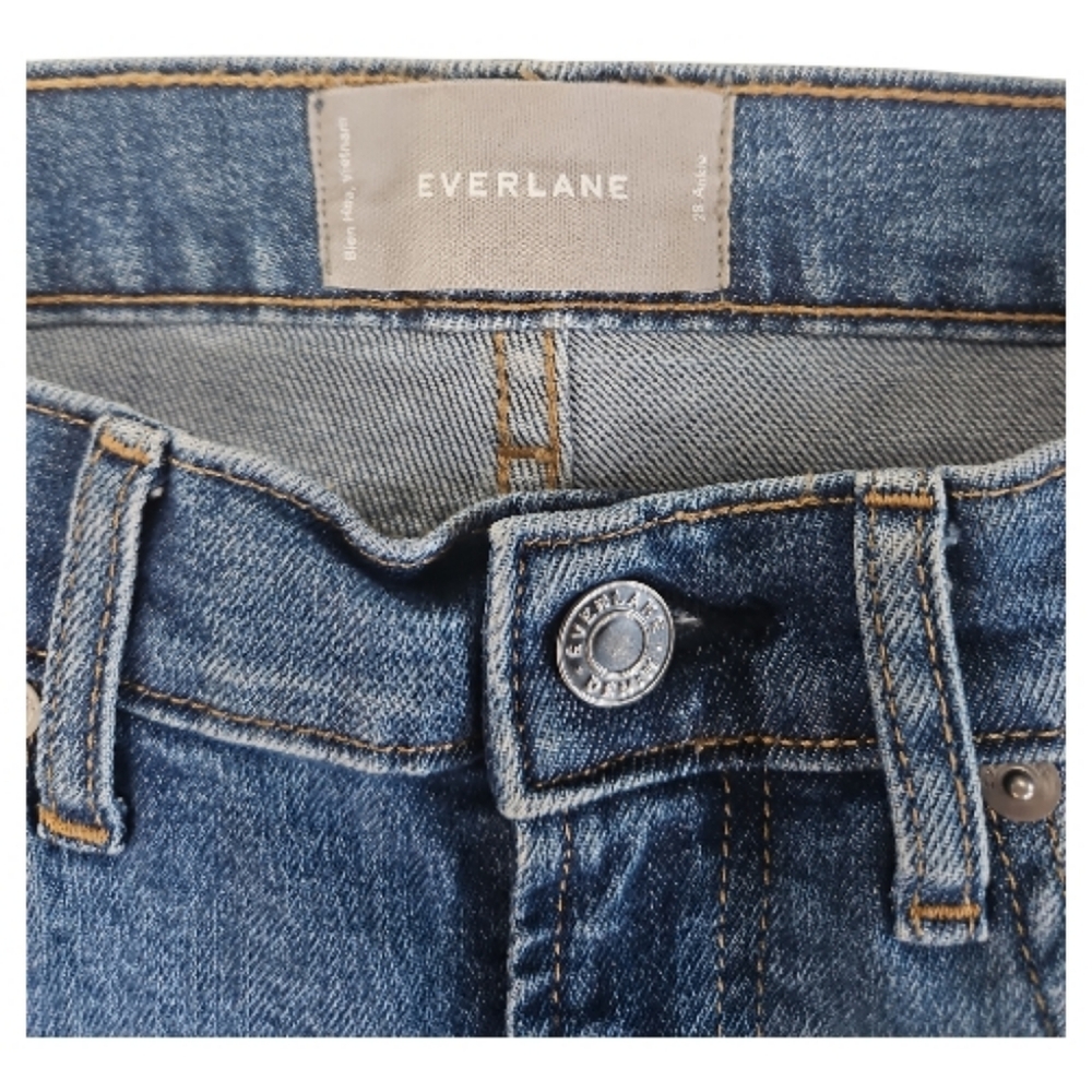 Everlane Jeans Size 28 Blue Slim Straight Leg High Rise Ankle Jeans - Picture 5 of 8